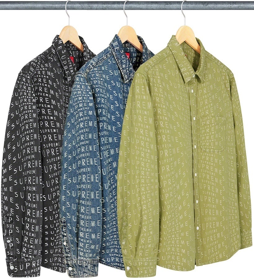 Warp Jacquard Logos Denim Shirt